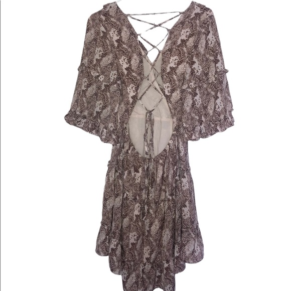 Snakeskin Ruffle Dress - Picture 2 of 2